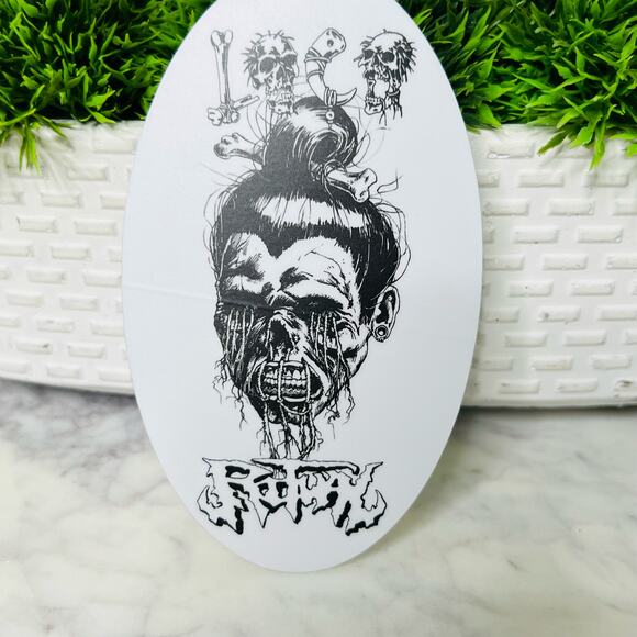 Ritual Shrunken Head Cut Vinyl Sticker - Picture 2 of 4